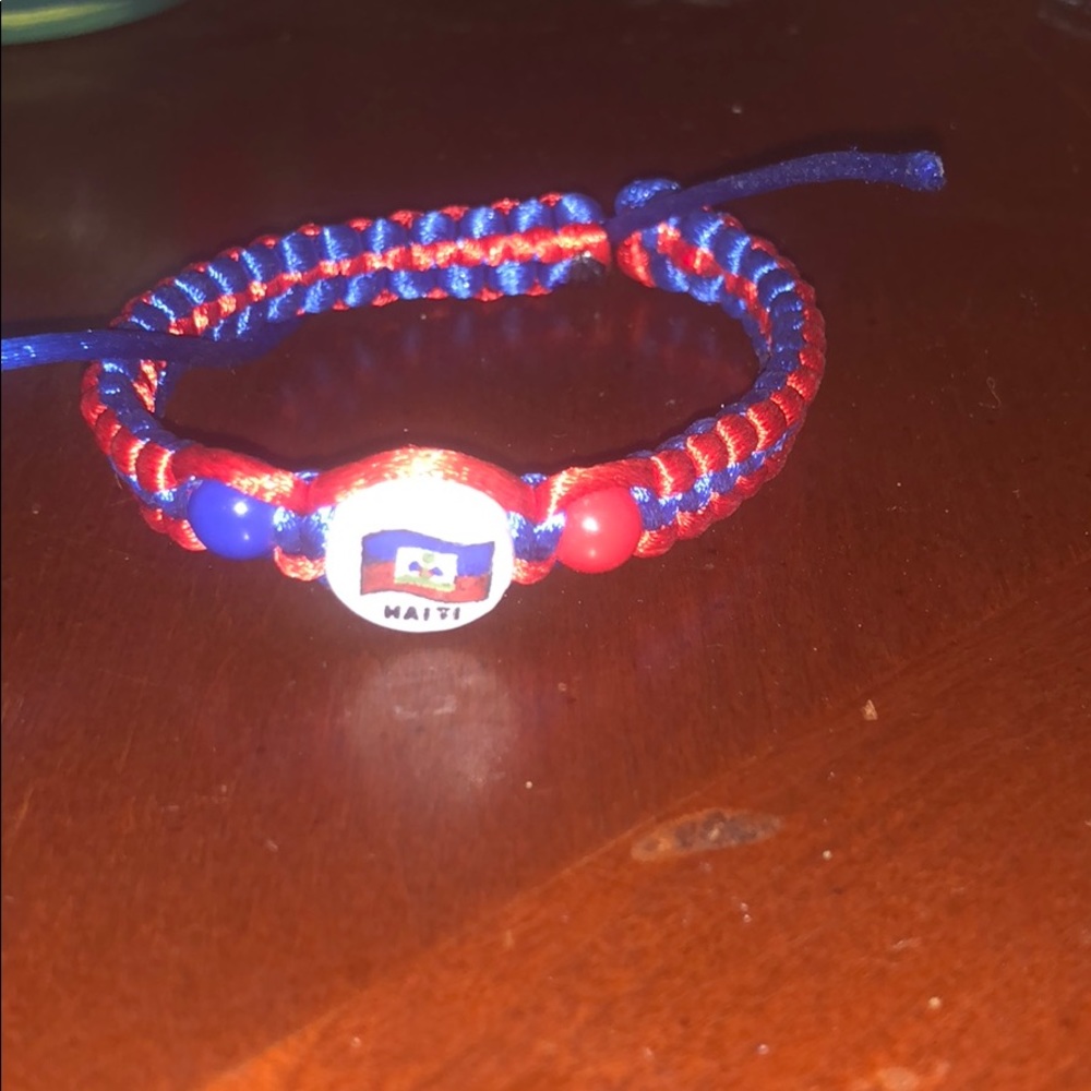 Hand braided adjustable bracelet